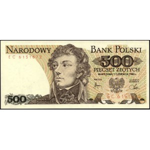 Poland. 1982 500 Zlotych Prefix EC