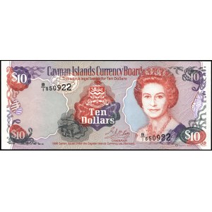 Kajmany. 10 dolarów 1996