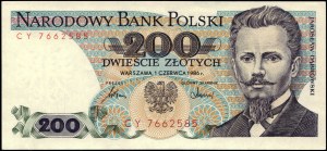 Poland. 1986 200 Zlotych Prefix CY