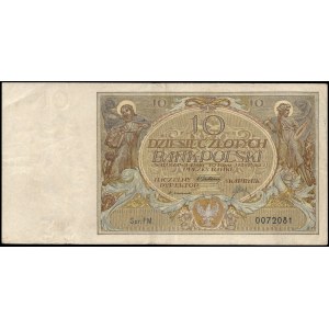 Pologne. 1929 10 Zlotych Préfixe FM