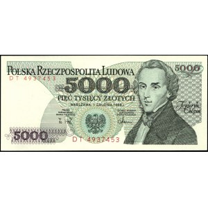 Poland. 1988 5000 Zlotych Prefix DT