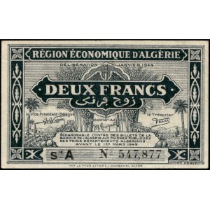 Algeria. 2 Francs 1949