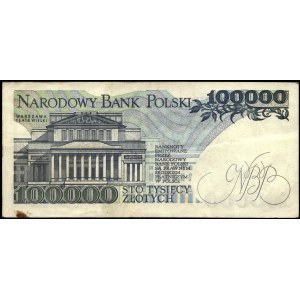 Pologne. 1990 100000 Zlotych Préfixe B