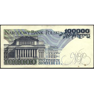Pologne. 1990 100000 Zlotych Préfixe AU