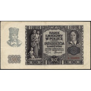 Pologne. 1940 20 Zlotych Préfixe L