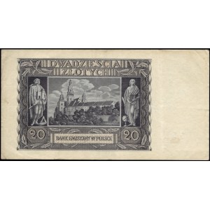 Pologne. 1940 20 Zlotych Préfixe L
