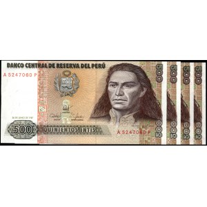 Peru. 500 Intis 1987 4 ks