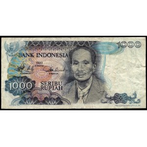Indonesia. 1000 Rupiah 1980