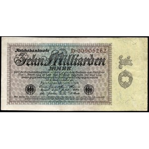 Germany. 10 Billion Milliarden Marks 1923