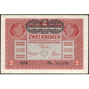 Austria. 2 Kronen 1917