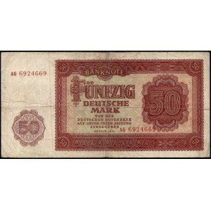 Germany. DDR 50 Mark 1955 Prefix AG