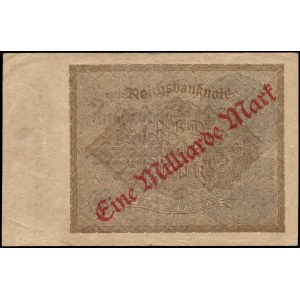 Germany. Berlin 1 Billion Milliarde Mark 1923 Over 1000 Mark 1922