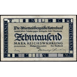 Germany. Wurttemberg 10000 Mark 1923
