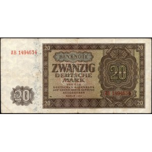 Germany. DDR 20 Mark 1948 Prefix AB