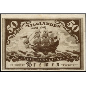 Germany. Bremen 50 Billion Milliarden Mark 1923