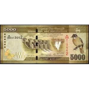 Sri Lanka. 5000 Rupees 2021