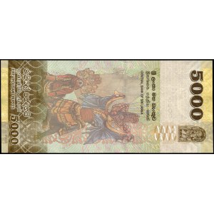 Sri Lanka. 5000 Rupees 2021