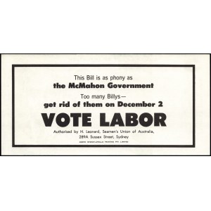 Australia. Satire 3 Dollars 1980s Election