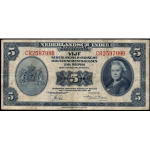 Netherlands Indies. 5 Gulden 1943