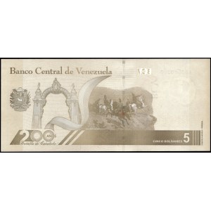 Venezuela. 5 Bolivares 2021 Specimen