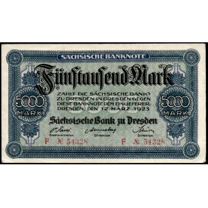 Germany. Dresden 5000 Mark 1923