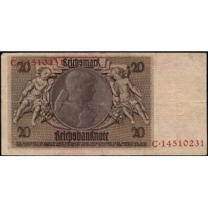 Germany. DDR 20 Mark 1948 Stamp Over 20 Mark 1929