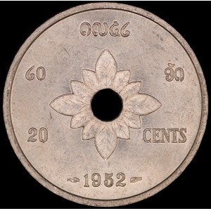 Laos. 20 Cents 1952