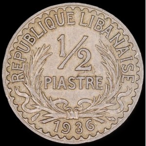 Lebanon. 1/2 Piastre 1936