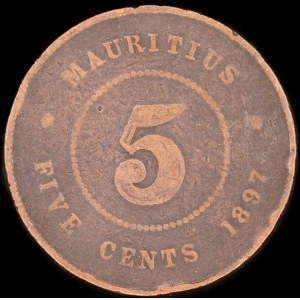 Mauritius. 5 Cents 1897