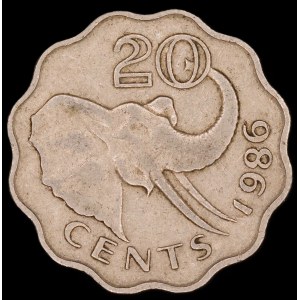 Swaziland. 20 Cents 1986
