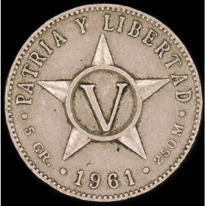 Cuba. 5 Centavos 1961