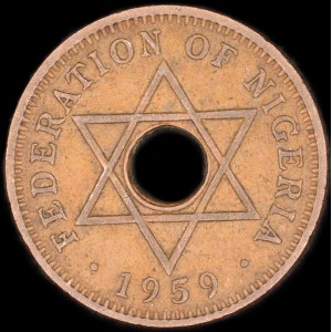 Nigeria. 1/2 Penny 1959