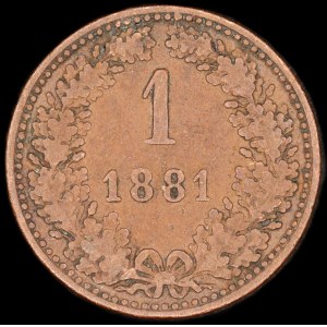 Austria. 1 Heller 1881