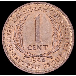 Territoires britanniques des Caraïbes. 1 cent 1965