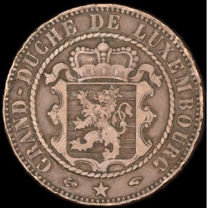 Luxembourg. 10 Centimes 1855