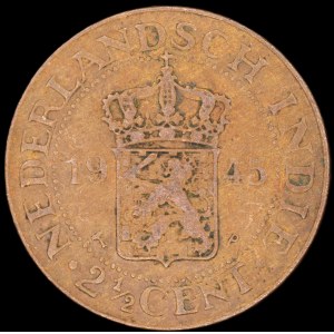 Netherlands East Indies. 2 1/2 Cent 1945