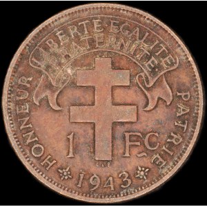 Cameroon. 1 Franc 1943
