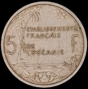 French Oceania. 5 Francs 1952