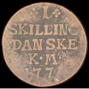 Denmark. 1 Skilling 1771