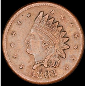 United States of America. Civil War Token 1863 Not One Cent
