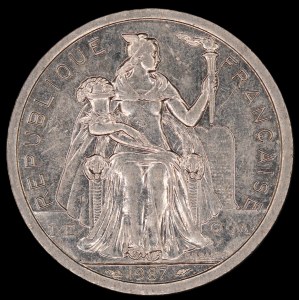 New Caledonia. 2 Francs 1987