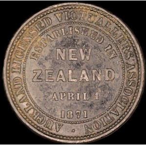 Neuseeland. 1-Groschen-Marke 1871 ALVA