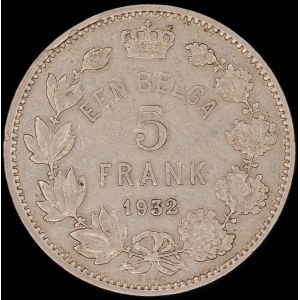 Belgium. 5 Frank 1932 Dutch