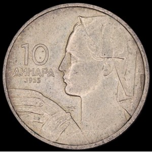 Jugoslavia. 10 Dinara 1955
