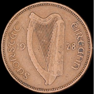 Ireland. 1/2 Penny 1928