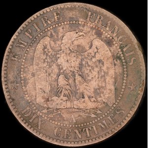 France. 10 Centimes 1852 A Paris