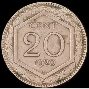Italy. 20 Centesimi 1920 R Rome