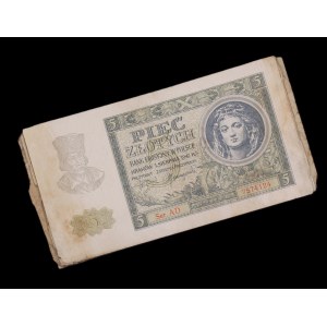 Poland. 1941 5 Zlotych Lot of 32 Pieces