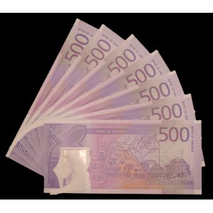 Jamaica. 500 Dollars 2022 Lot of 7 Pcs