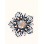 Brooch flower metalwork, 1970s